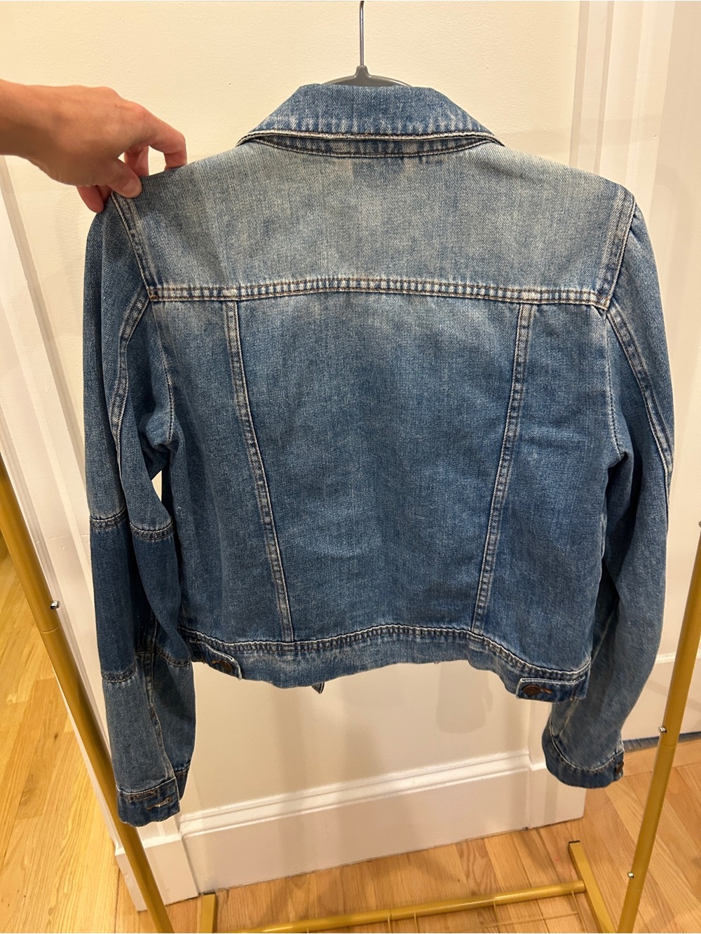 Free People Women's Blue Denim Jacket - Picture 2 of 5